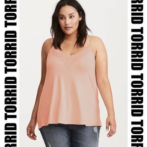 Torrid - Lace Trim Swing Cami EUC